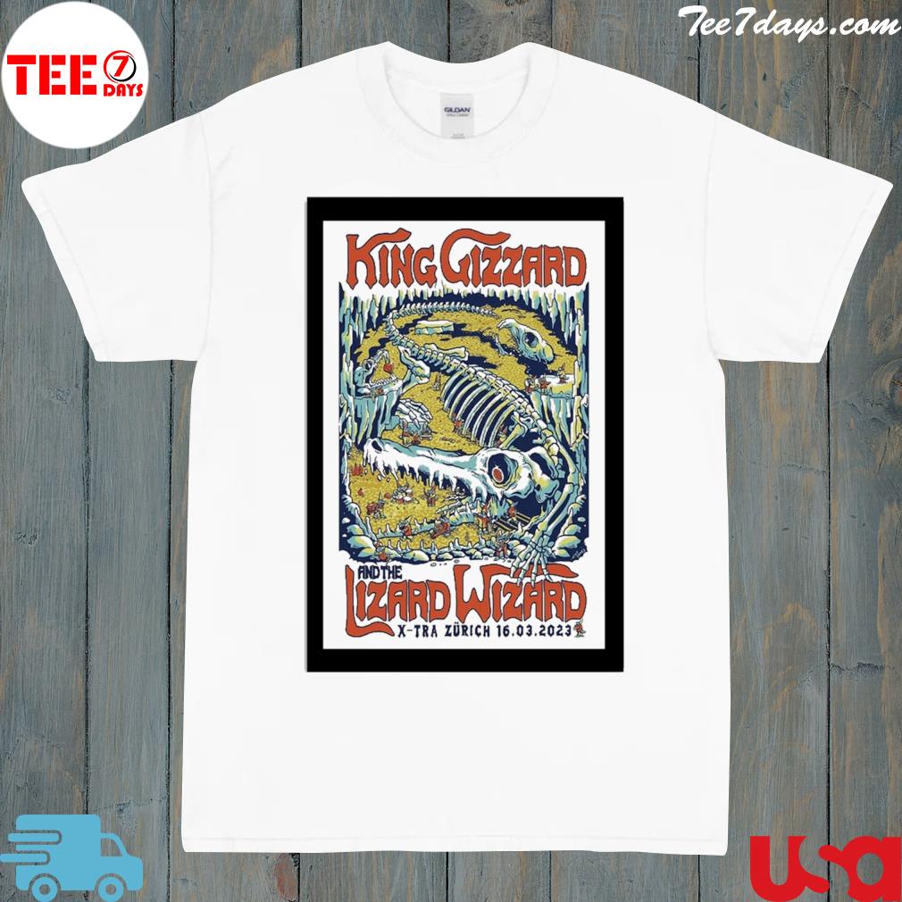 Poster king gizzard and the lizard wizard x-tra in Zurich Switzerland march 16 2023 shirt