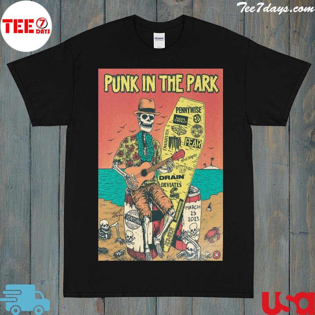 Punk in the park ventura march 25 California 2023 event poster shirt
