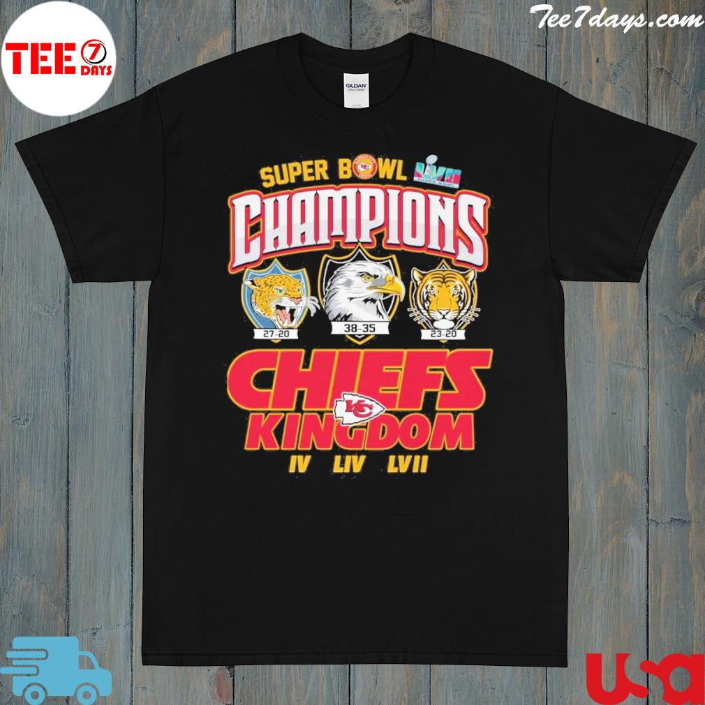 super bowl champions chiefs kingdom 2023 logo shirt
