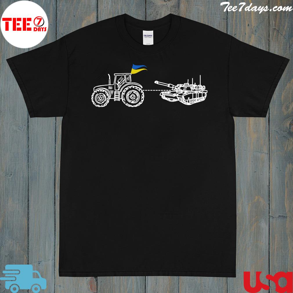 Ukrainian tractor pulling tank 2023 t-shirt