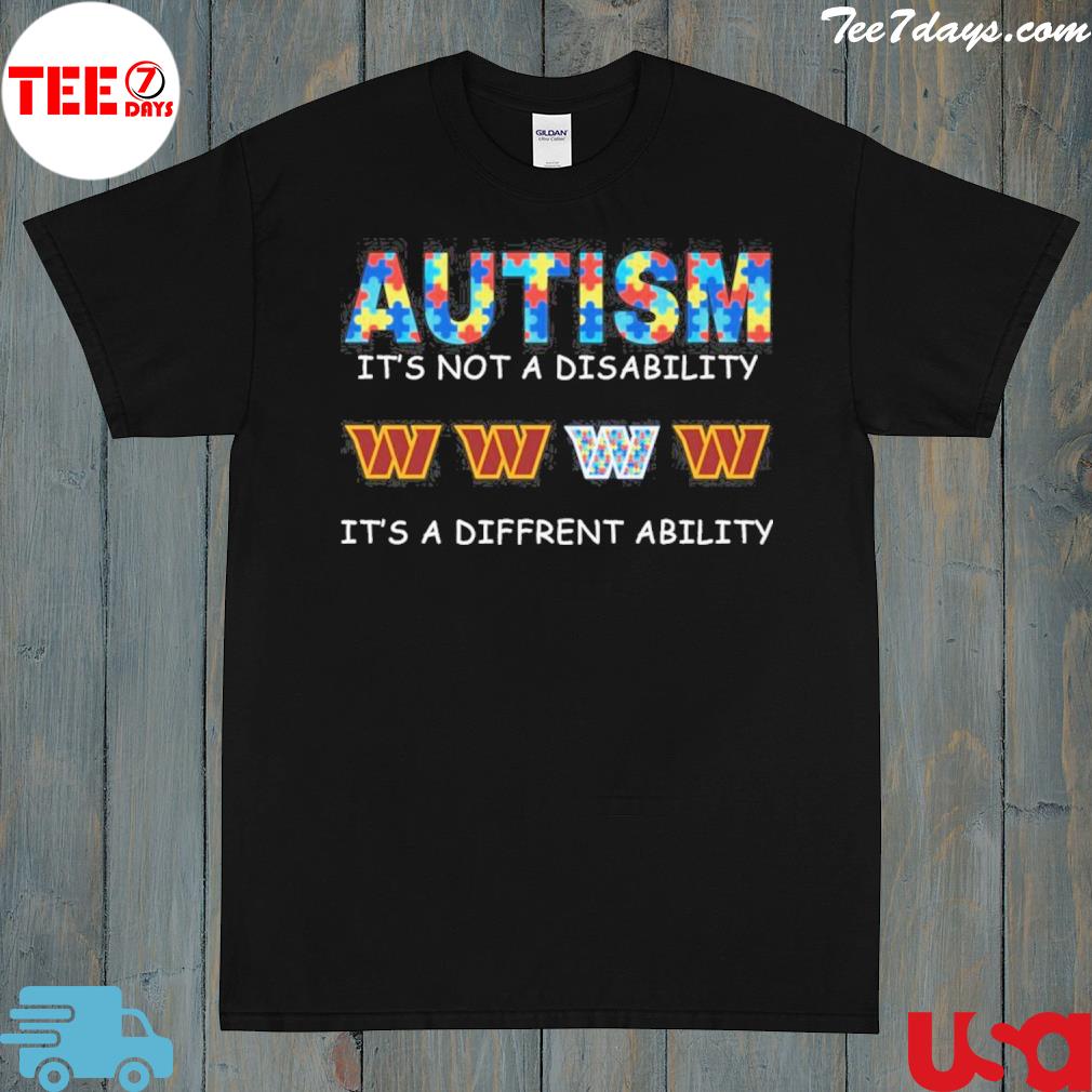 Washington Commanders autism it's not a disability it's a different ability shirt