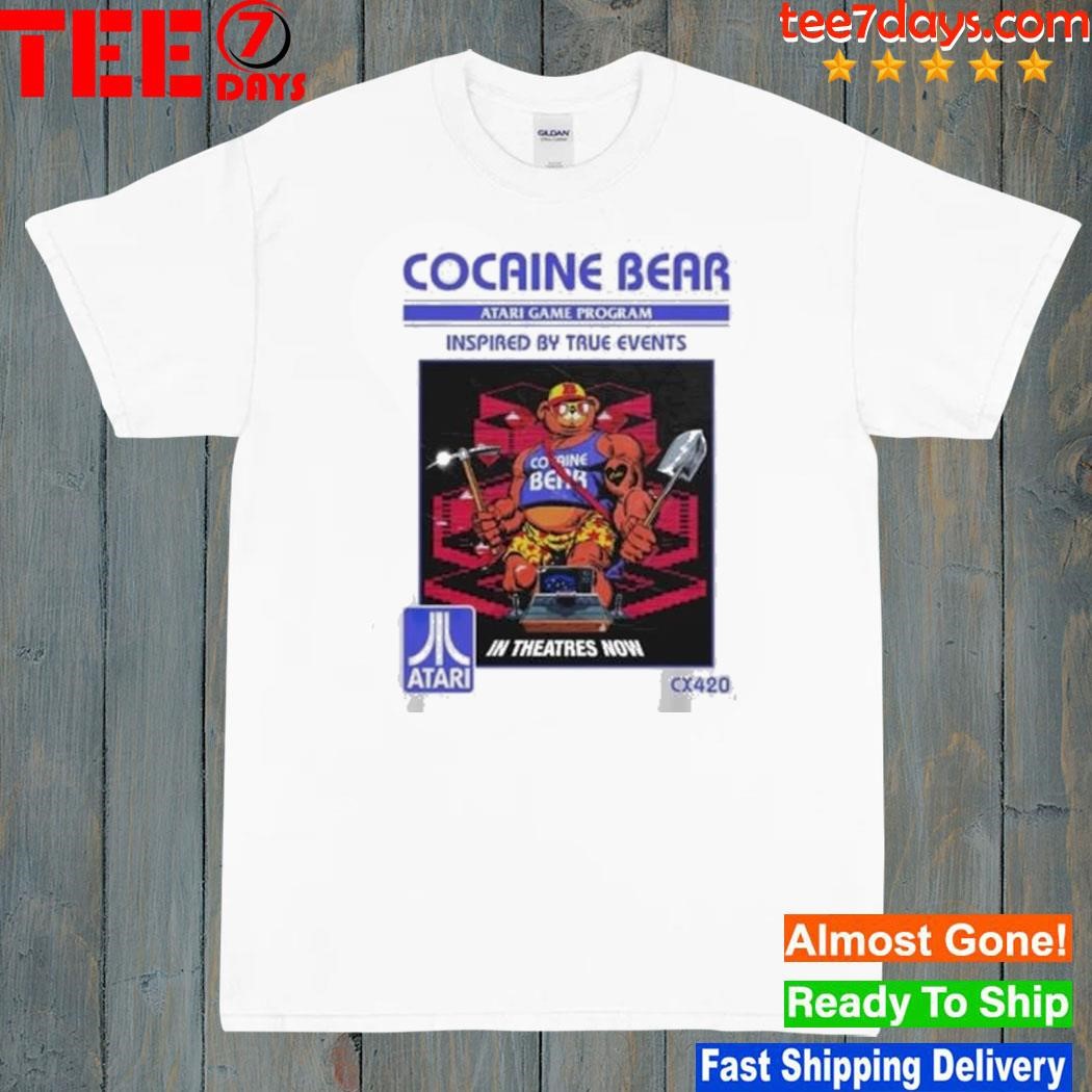 Cocaine Bear 8-Bit Atari Game Program Inspired By True Events shirt