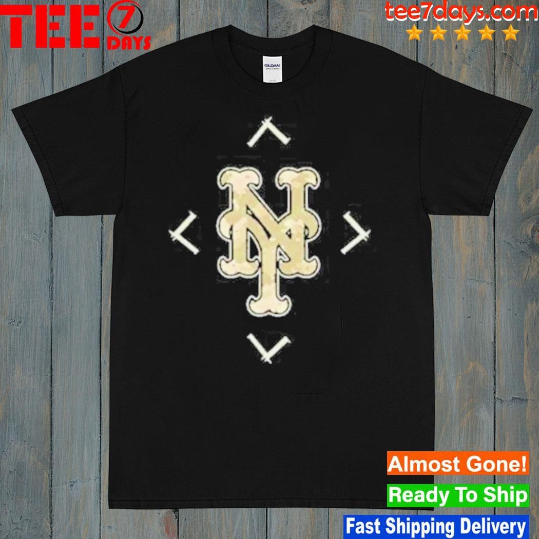 Men’S New York Mets Black Camo Logo Shirt