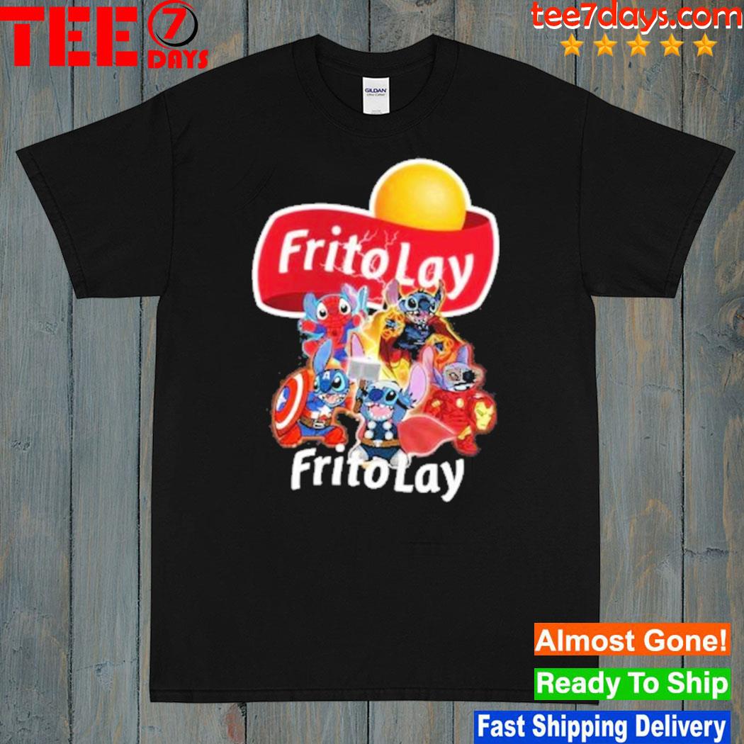 Baby stitch avengers frito lay logo 2023 t-shirt