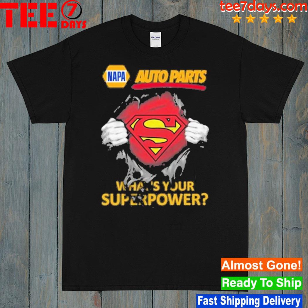 Blood inside me auto parts logo whats your superpower shirt