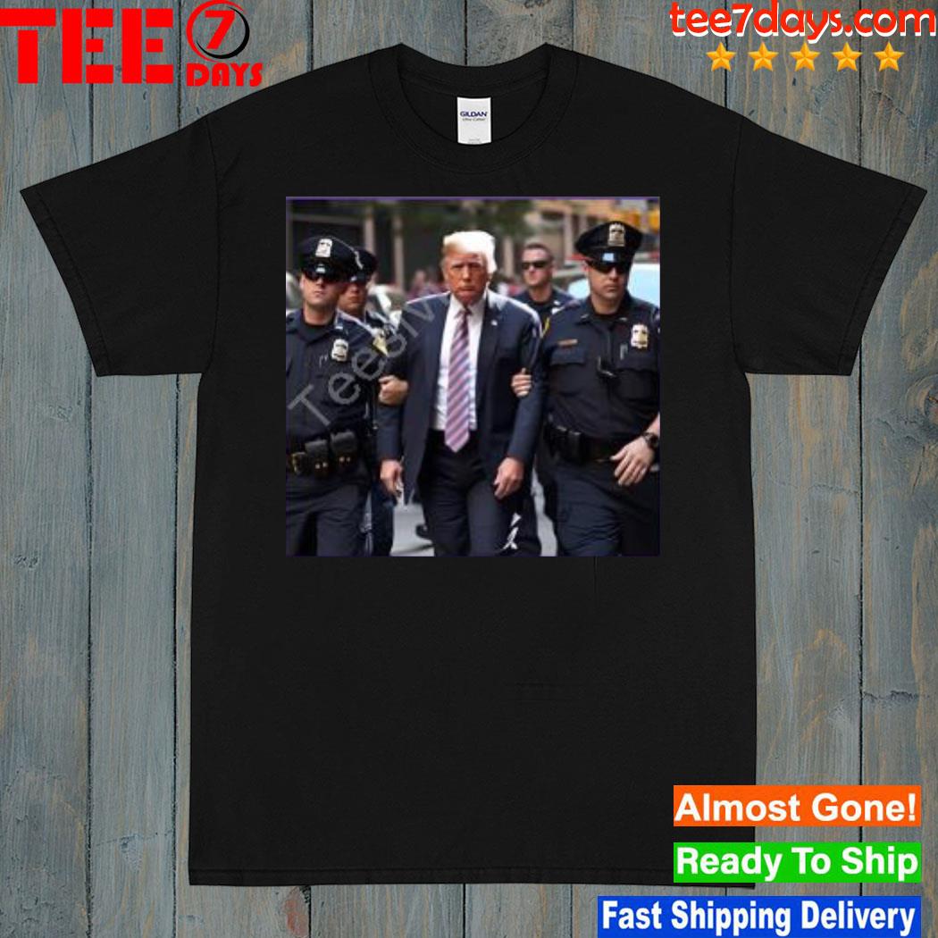 Donald Trump walking arrested shirt