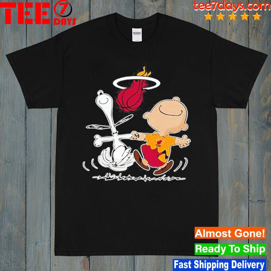 Miami Heat Charlie Brown Snoopy Miami Heat T-Shirt