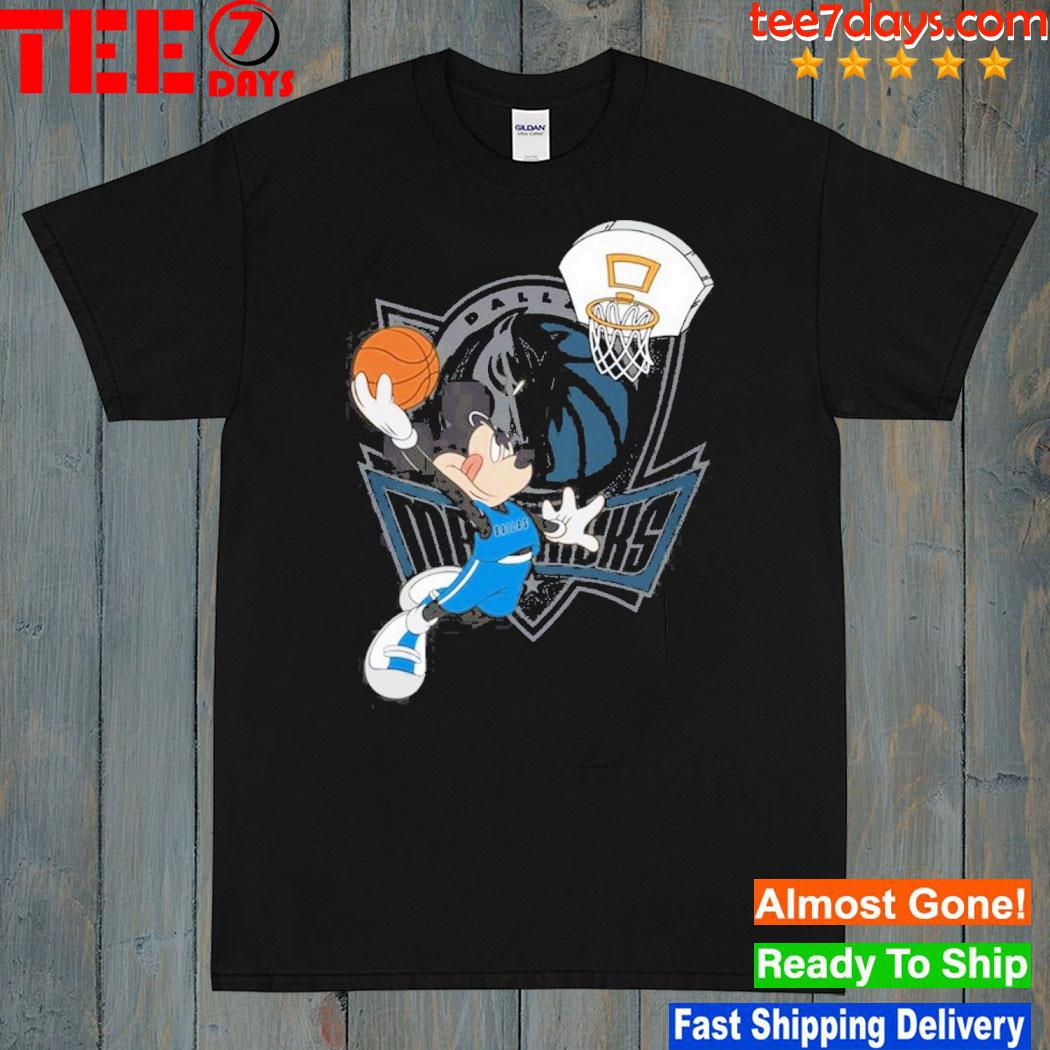 Mickey basketball Dallas mavericks shirt