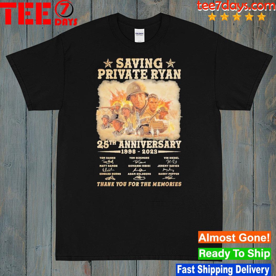 Saving private ryan 25th anniversary 1998 2023 thank you for the memories shirt