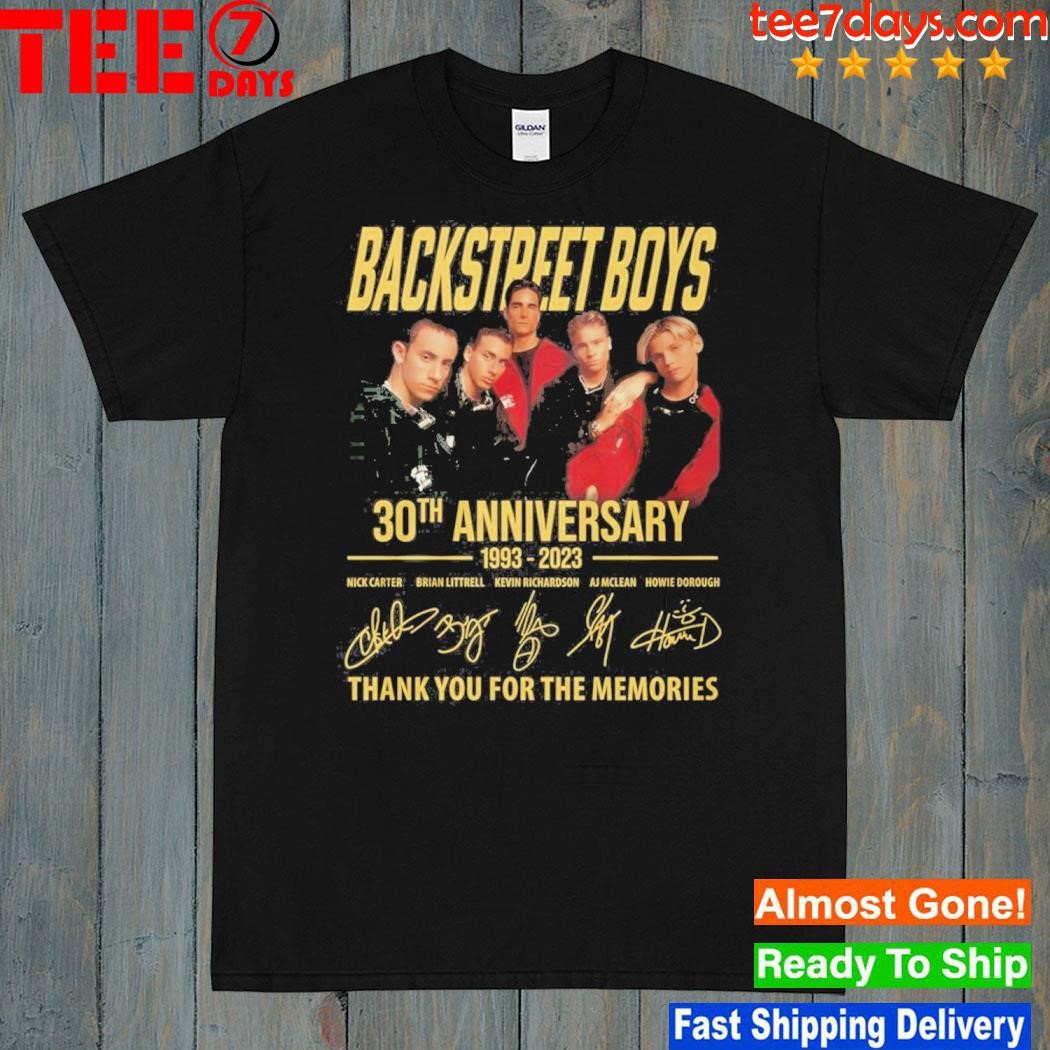 Backstreet boys 30 anniversary 19932023 thank you for the memories shirt