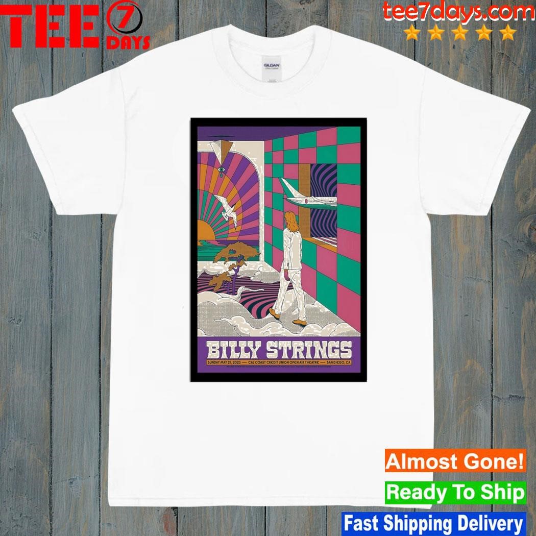 Billy strings may 21 2023 tour San Diego CA poster t-shirt