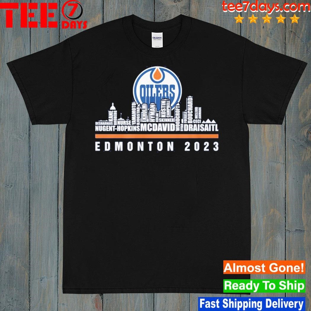 Edmonton Oilers 2023 Season Team Players Names In City Unisex Tshirt