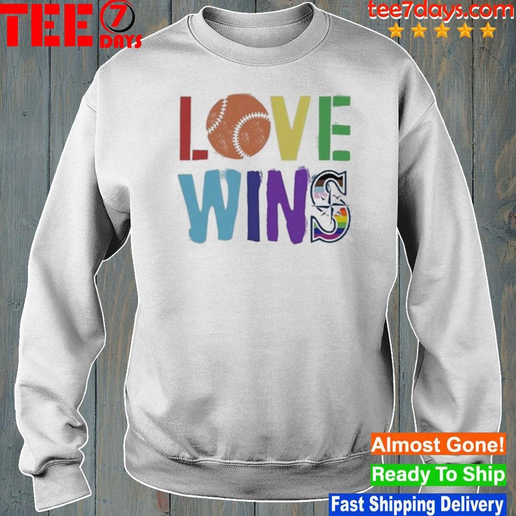 Love Wins Seattle Mariners Pride Logo T-Shirt, hoodie, sweater, long sleeve  and tank top
