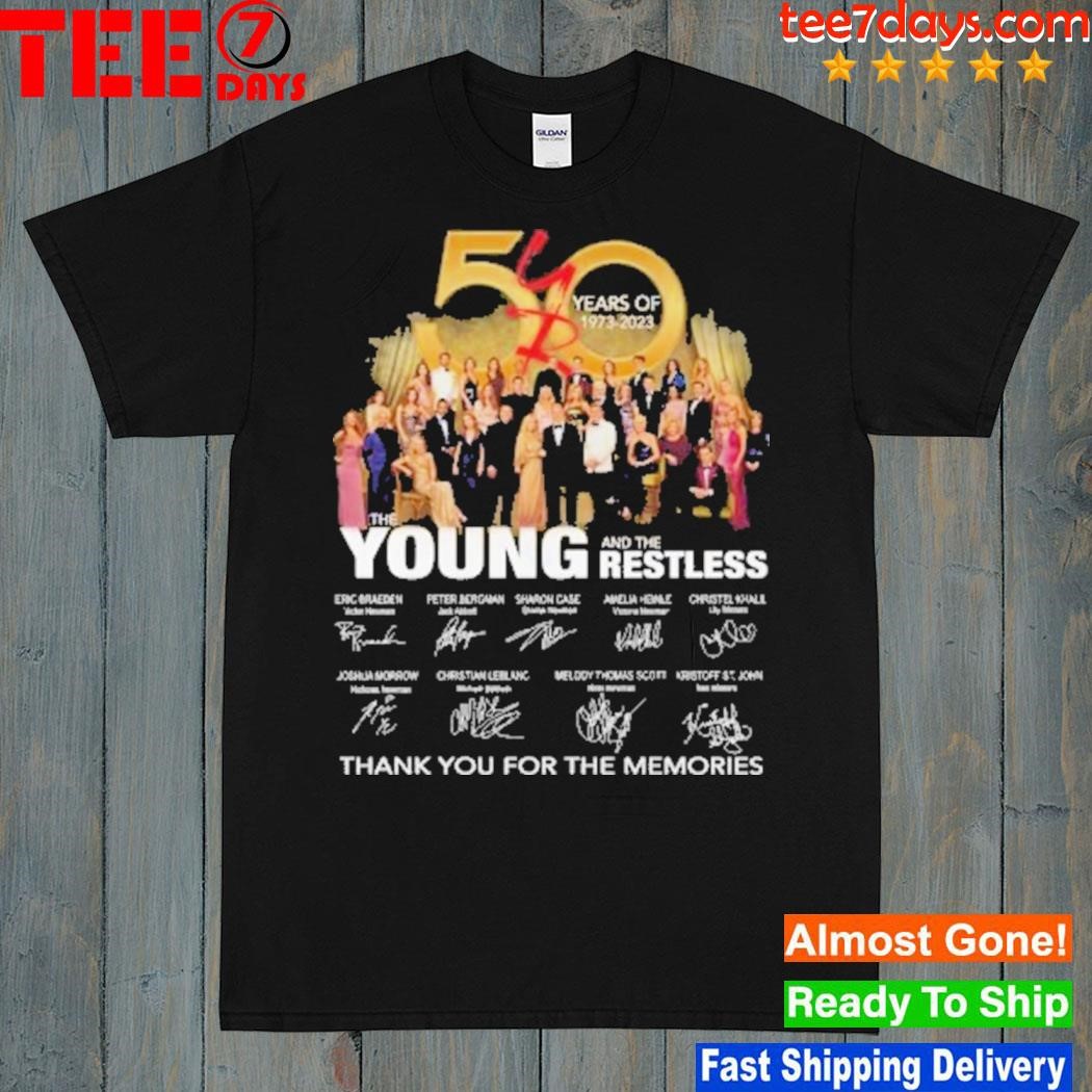 50 Years Of 1973-2023 The Young And The Restless Thank You For The Memories Shirt