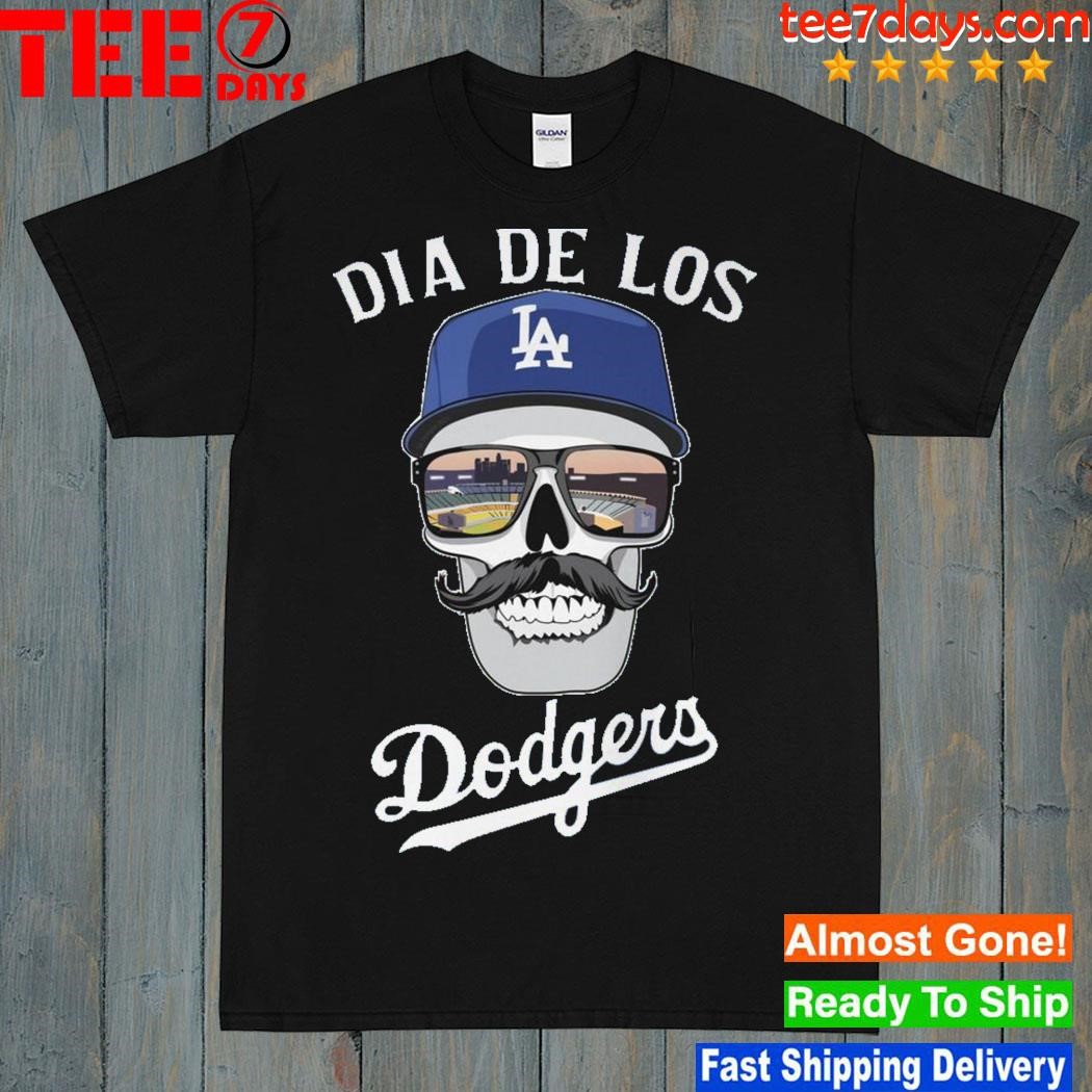 Dia De Los Dodgers Skull T-Shirt