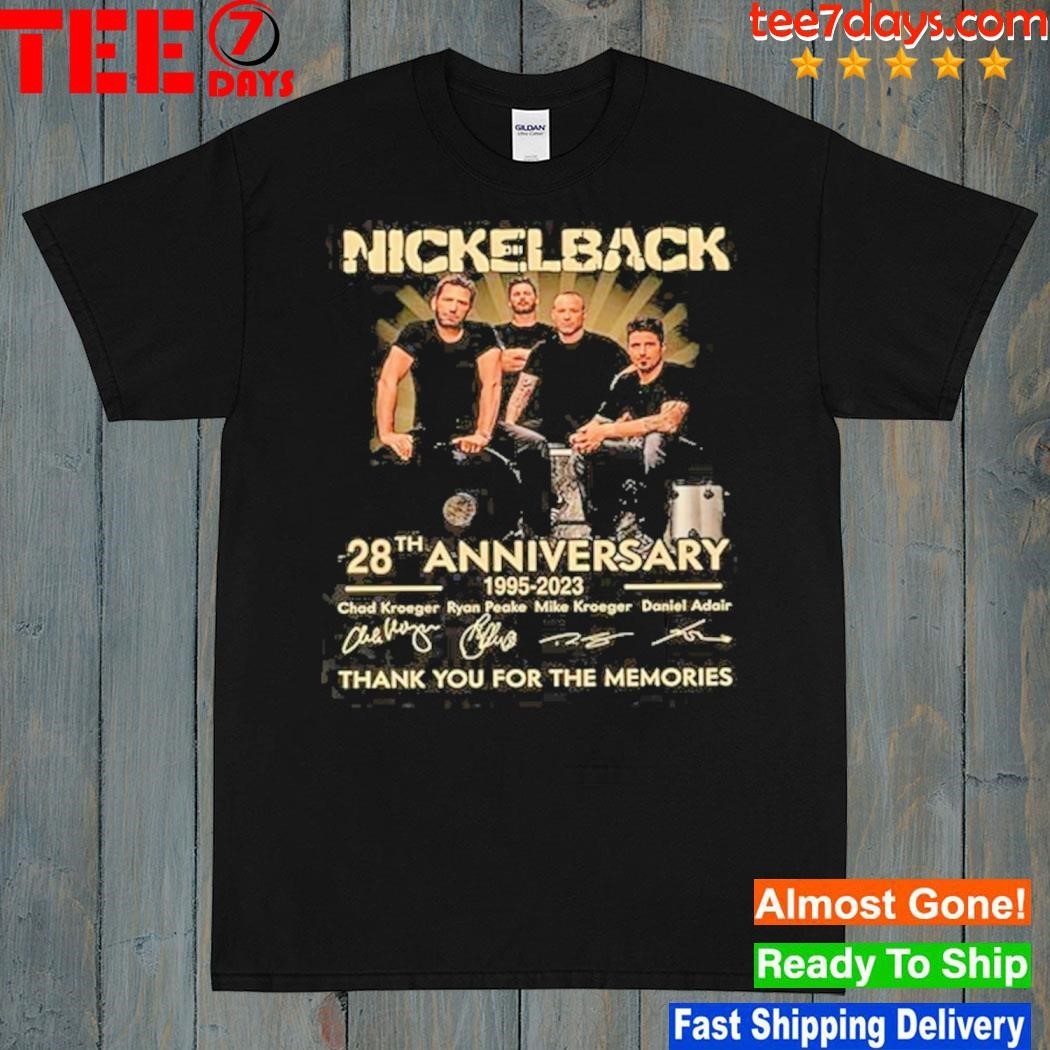 Nickelback 28 Anniversary 1995 2023 Thank you for the memories T-shirt