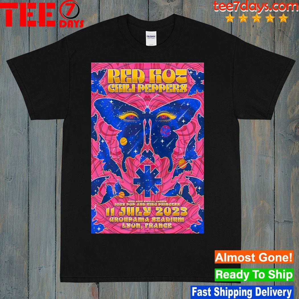 Red hot chilI peppers lyon july 11 2023 poster shirt