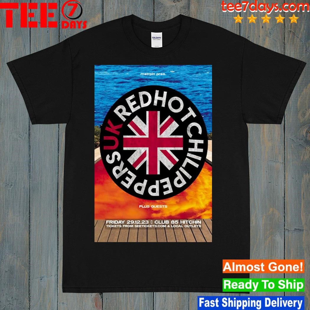 Red hot chilI peppers uk 2023 poster shirt