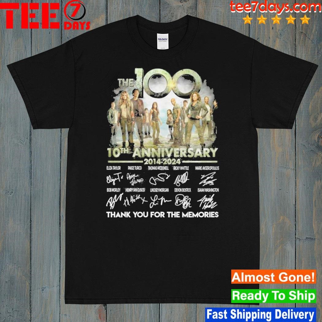 The 100 10th Anniversary 2014-2024 Signatures Thank You For The Memories Shirt
