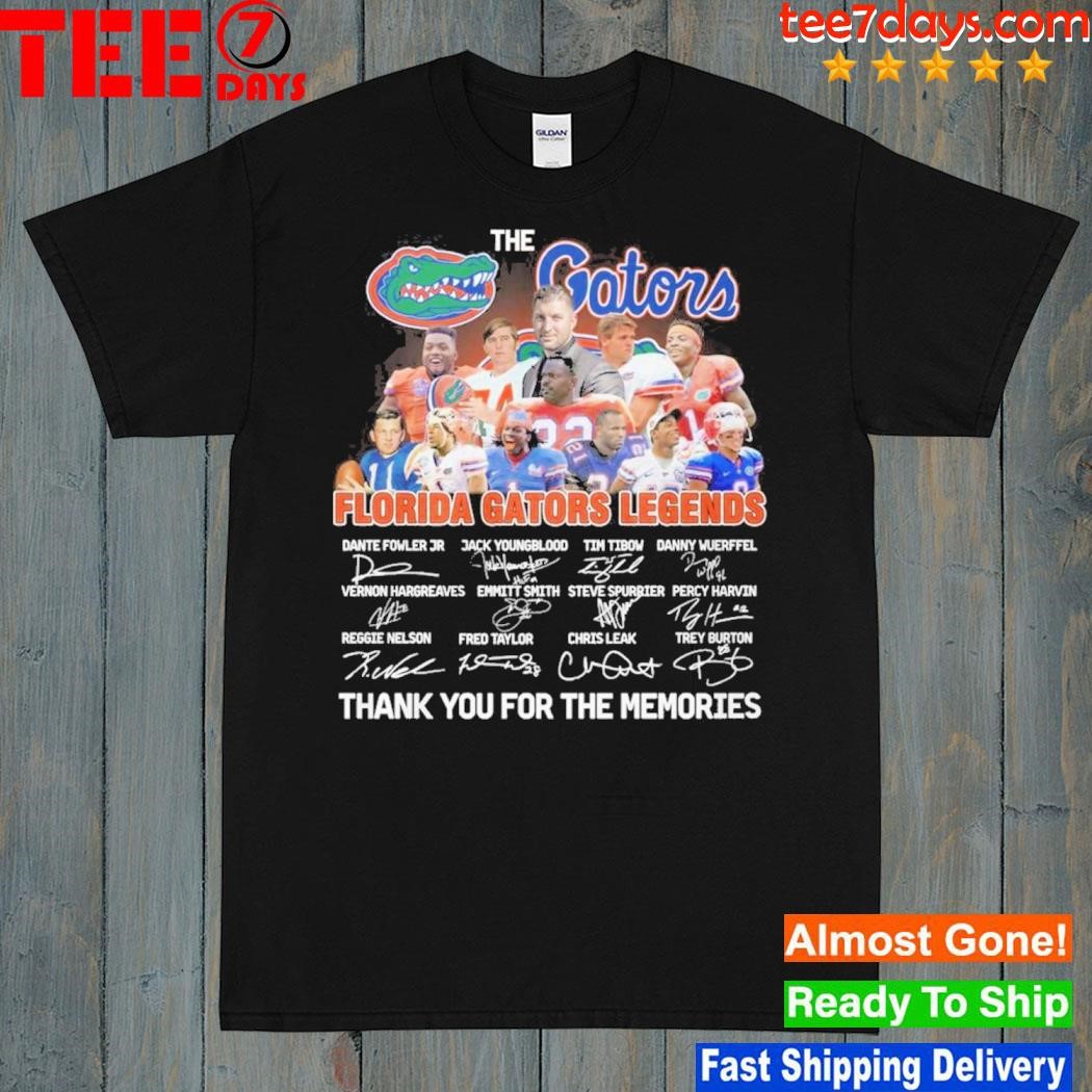 The Florida gators legends 2023 thank you for the memories shirt
