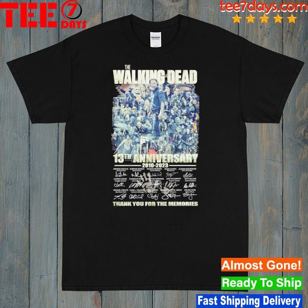 The walking dead 13th anniversary 2010-2023 thank you for the memories shirt