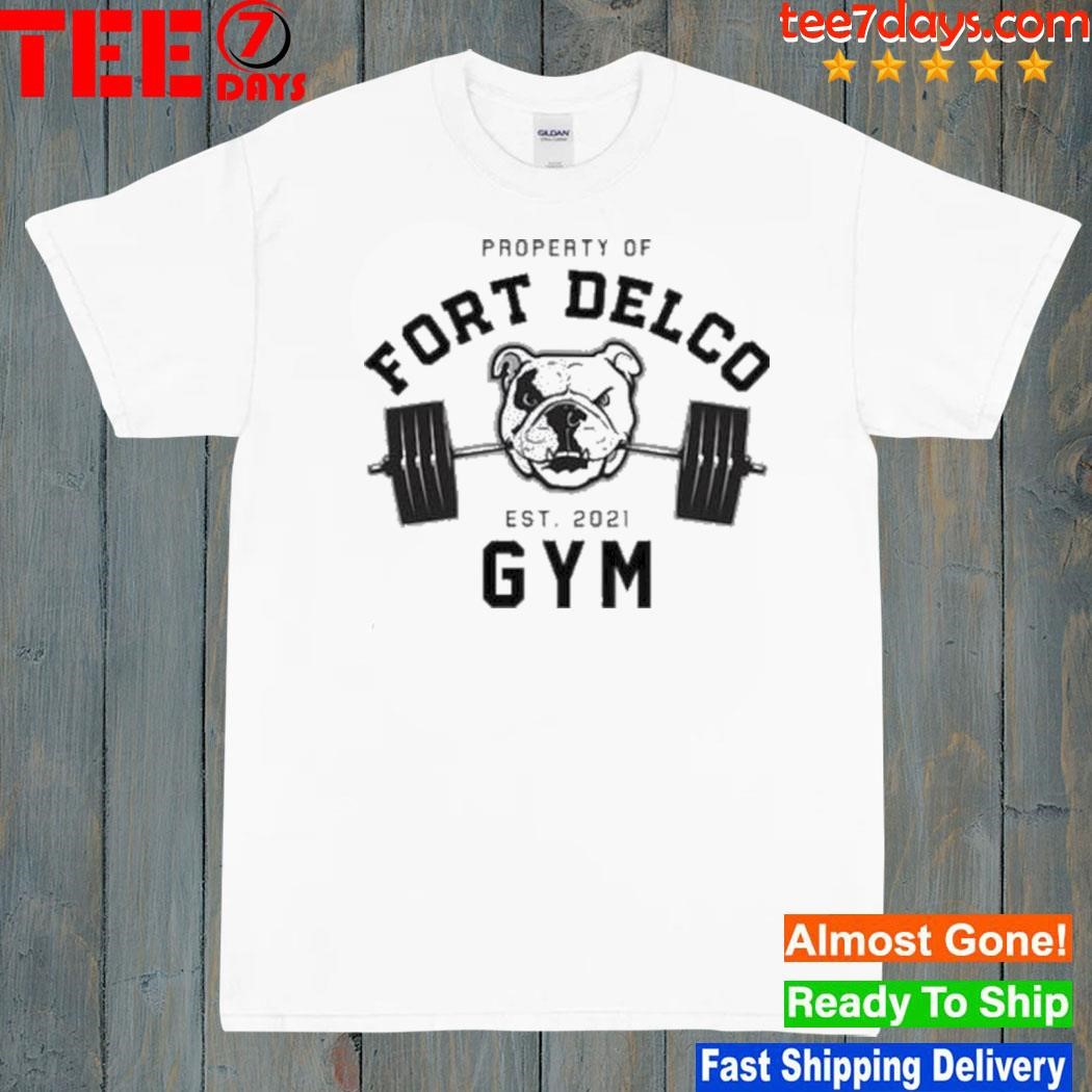 Thomas Devietro Wearing Property Of Fort Delco Gym Shirt