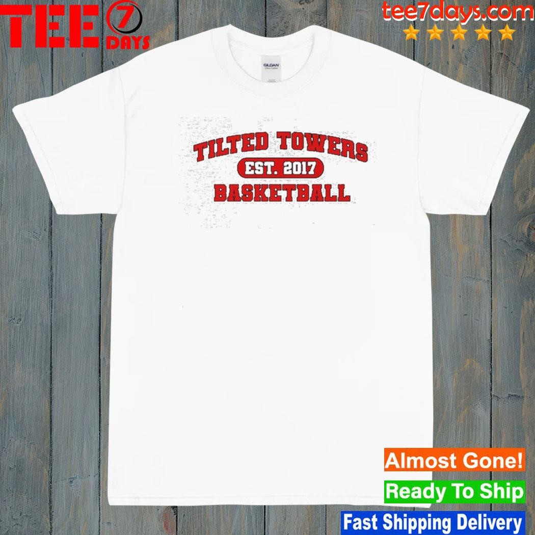 Tilted towers basketball team shirt