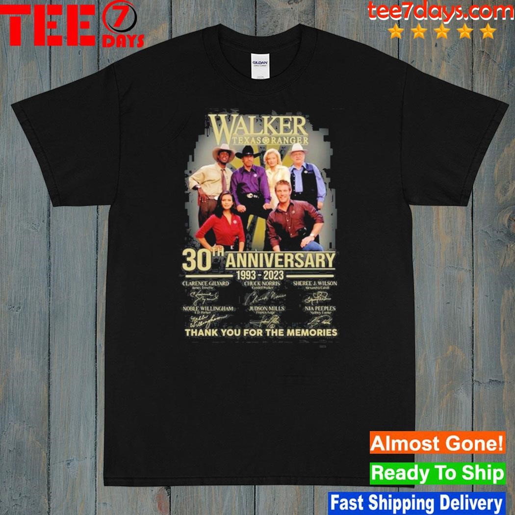 Walker Texas ranger 30th anniversary 1993 – 2023 thank you for the memories shirt