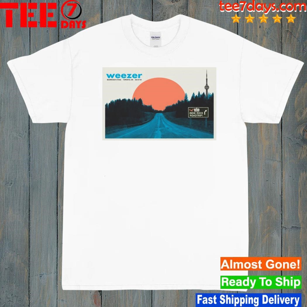 Weezer tour toronto on july 4 2023 poster shirt