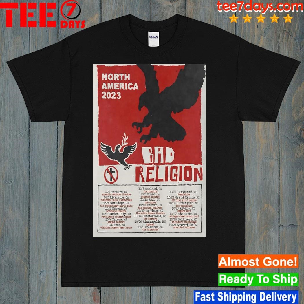 2023 Bad religion north America tour 2023 poster shirt