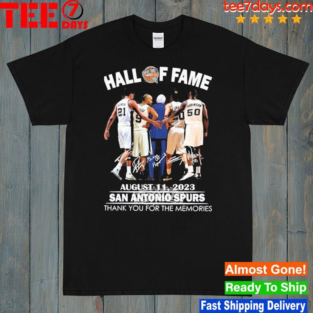 2024 Hall of fame august 11 2023 san antonio spurs thank you for the memories shirt