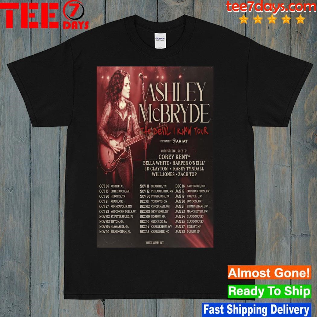Ashley mcbryde the devil I know tour 2023 2024 poster shirt