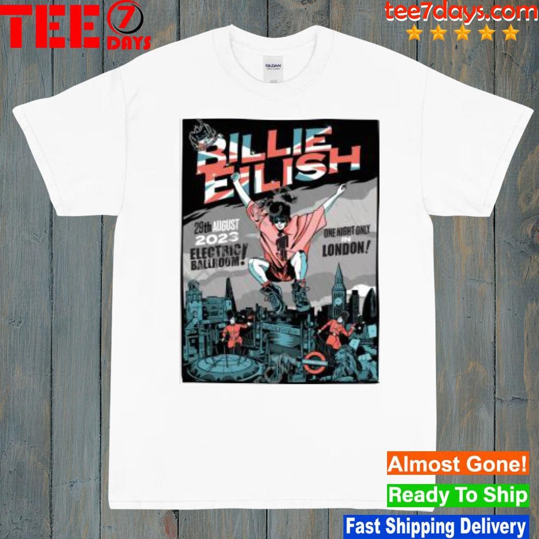 Billie eilish one night only in london poster shirt