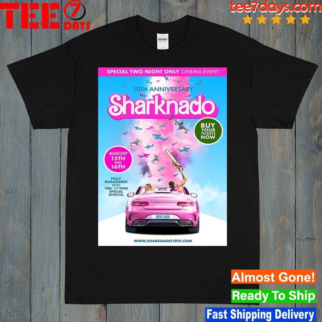 Celebrate the films 10th anniversary sharknado poster shirt