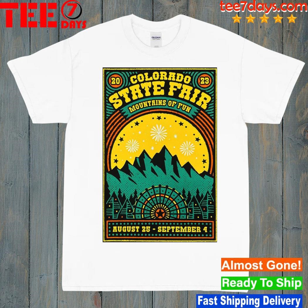 Colorado state fair mountrins of fun tour 2023 poster shirt
