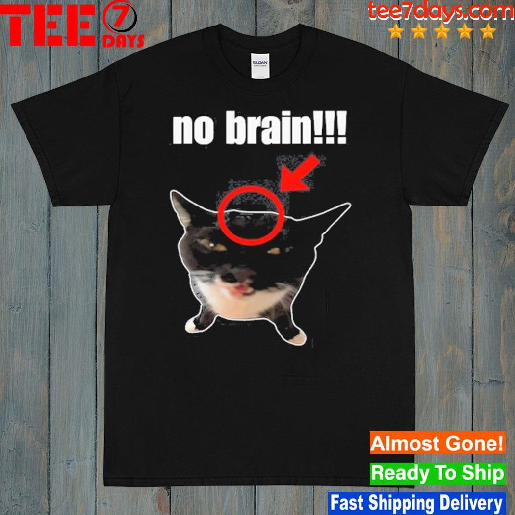 Cringeytees No Brain Cat Cringey New Shirt