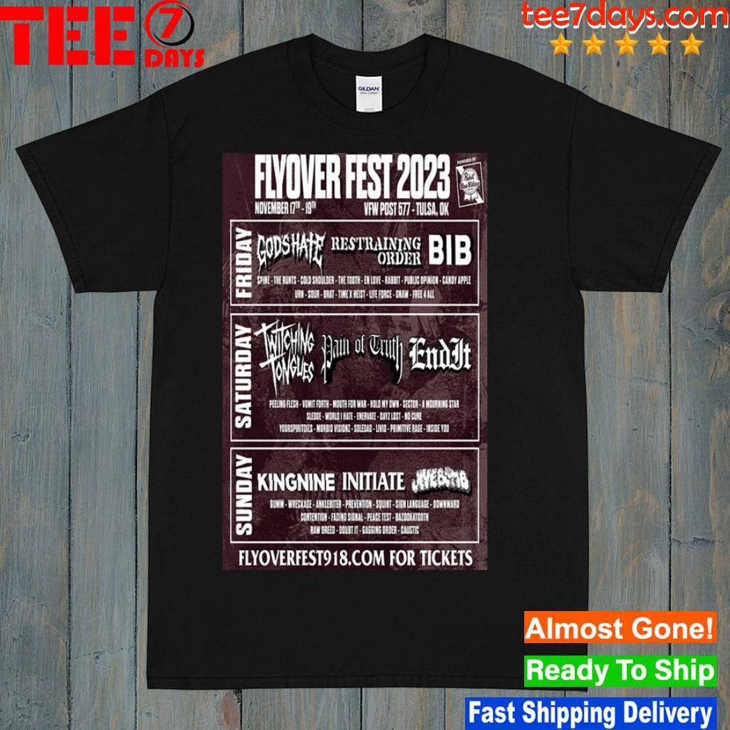 Flyover fest vfw post 577 tulsa ok tour november 2023 poster shirt
