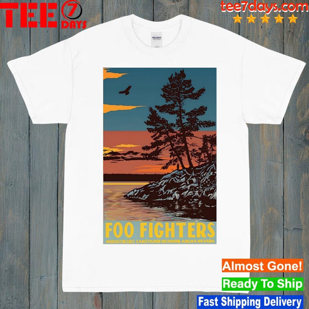 Foo fighters tour 2023 lake tahoe outdoor arena poster shirt