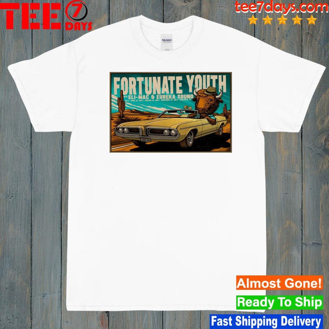 Fortunate youth tour sebastopol ca august 6 2023 poster shirt