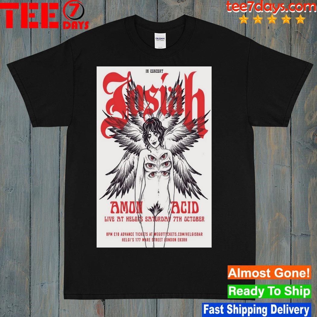 Fosiah amon acid live at helgrs saturday 07 october tour 2023 limited editon poster shirt