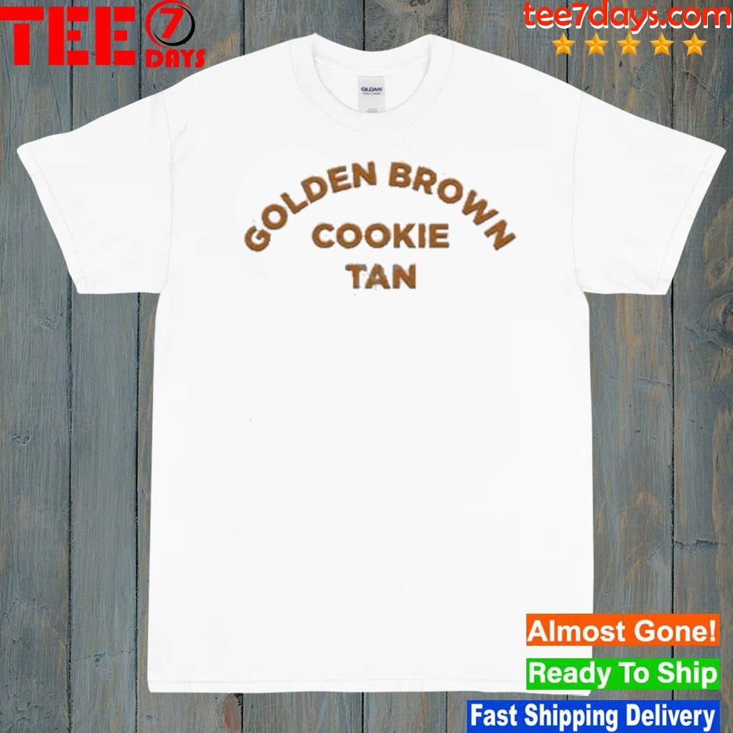 Golden brown cookie tan shirt