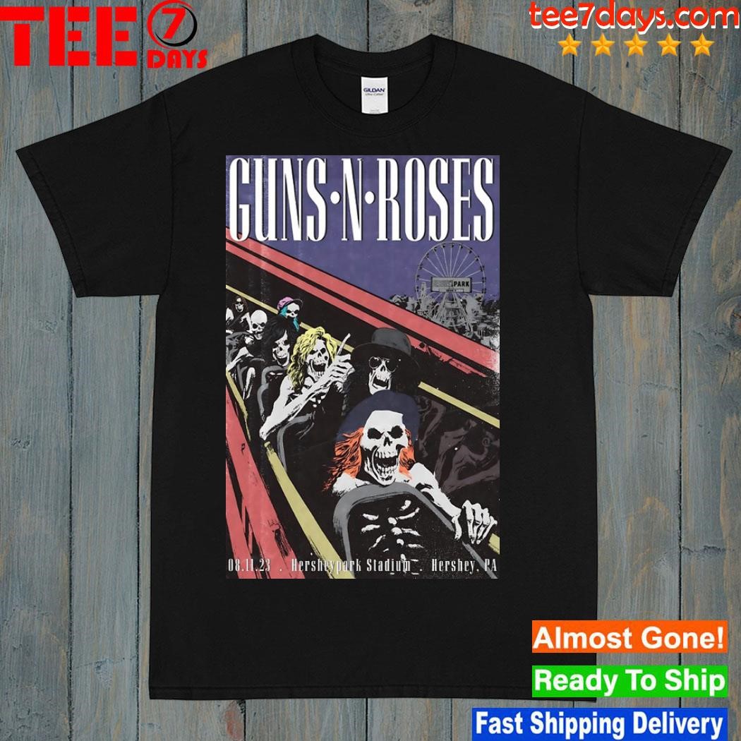 Guns n' roses august 11 2023 world tour poster shirt