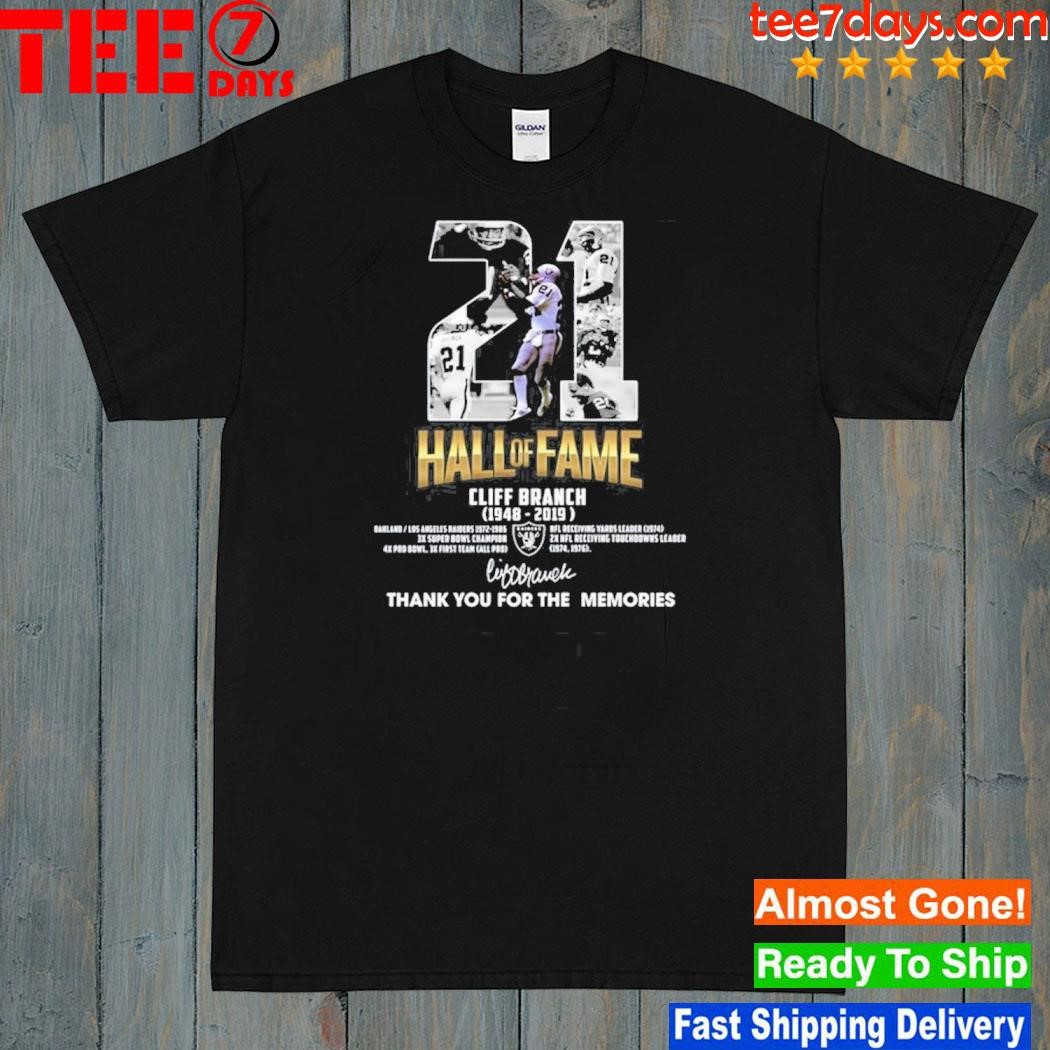 Hall Of Fame Cliff Branch 1948-2019 Las Vegas Raiders Thank You For The Memories Unisex T-Shirt