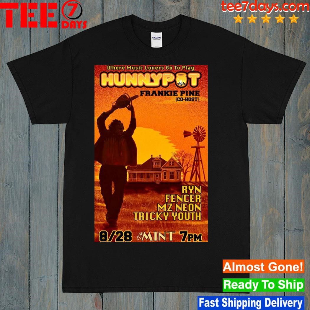 Hunnypot ryn fencer mz neon tricky youth 2023 tour poster shirt