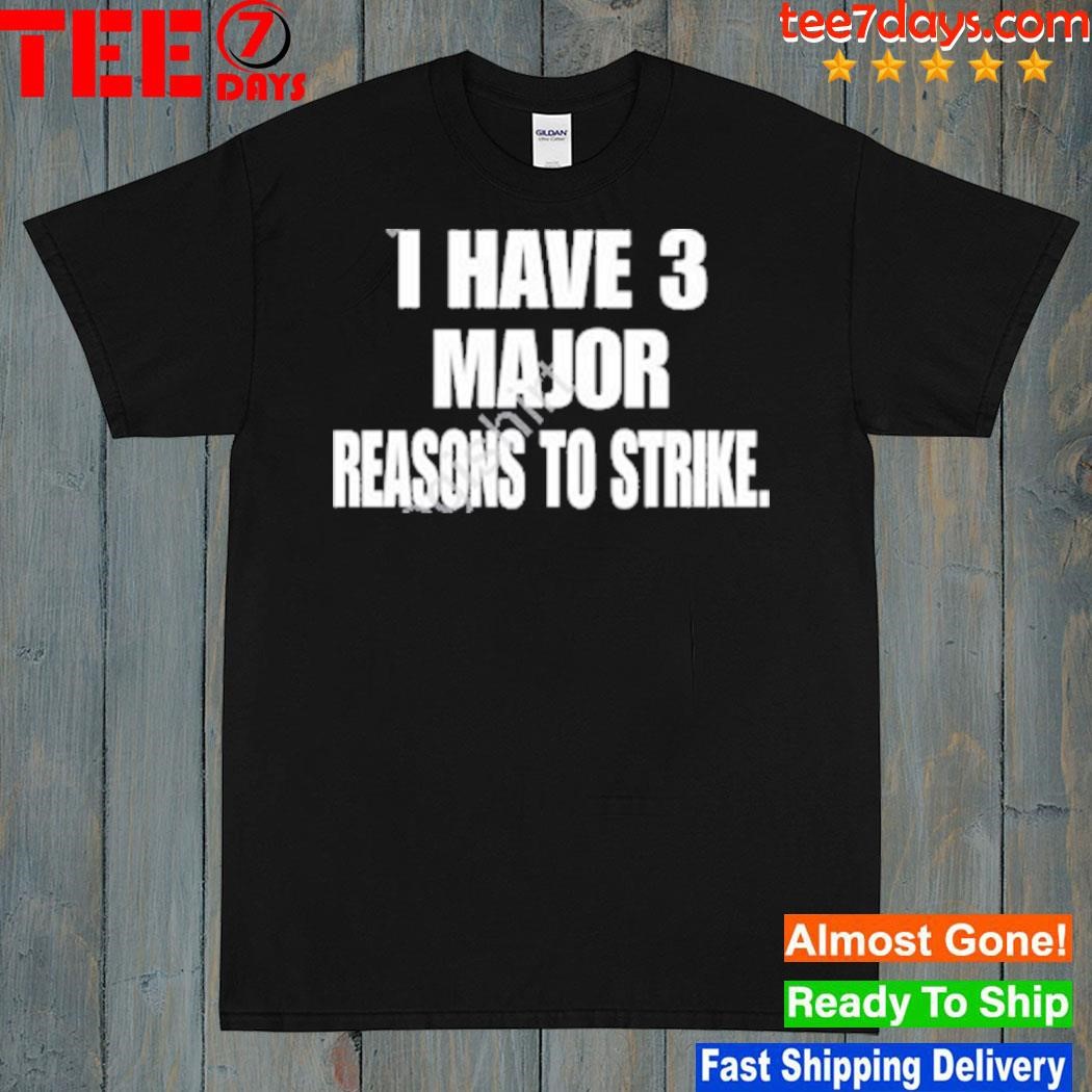 I have 3 major reasons to strike shirt