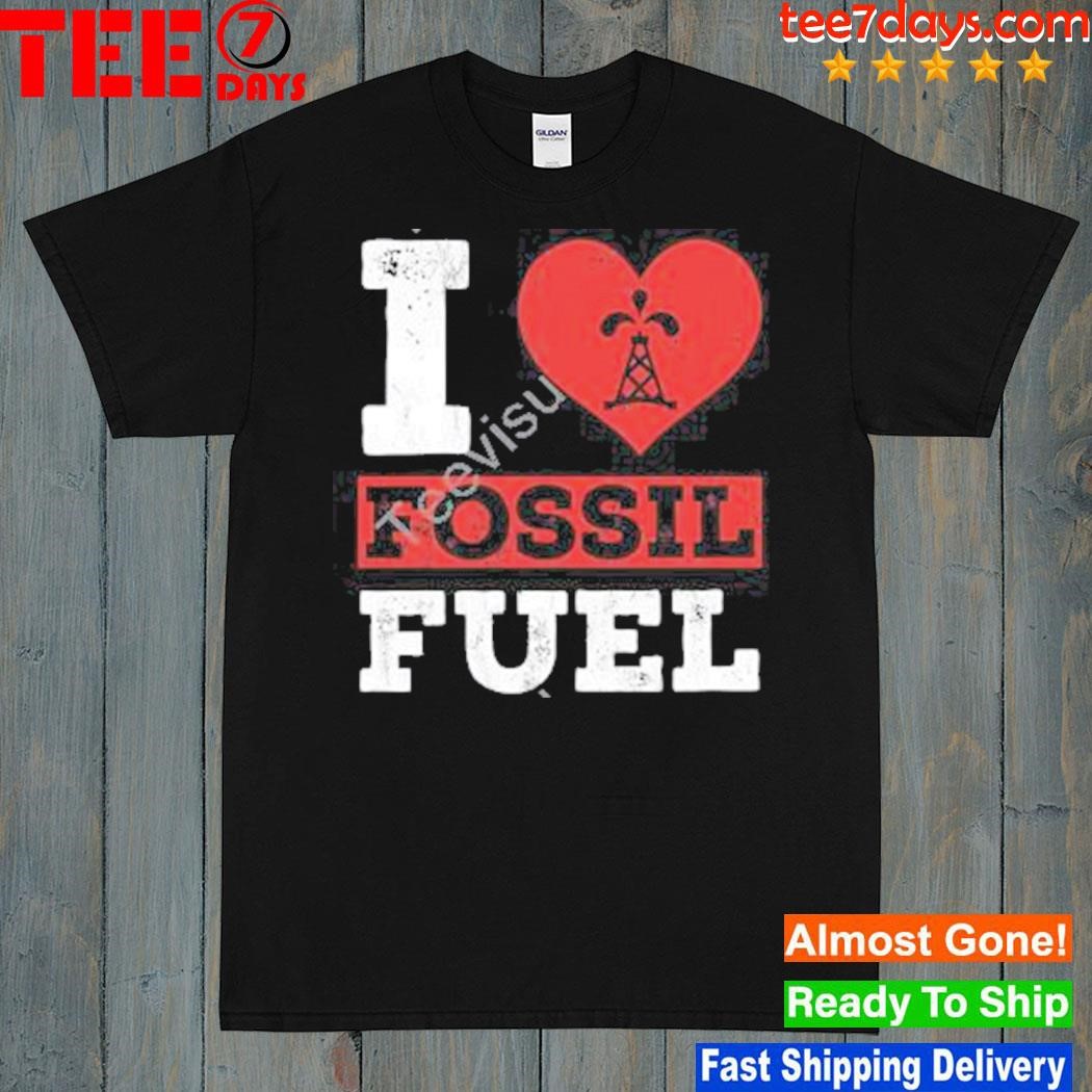 I love fossil fuels fossil dinosaur science shirt