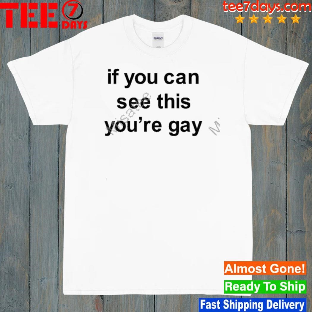 If You Can See This You’re Gay Shirt