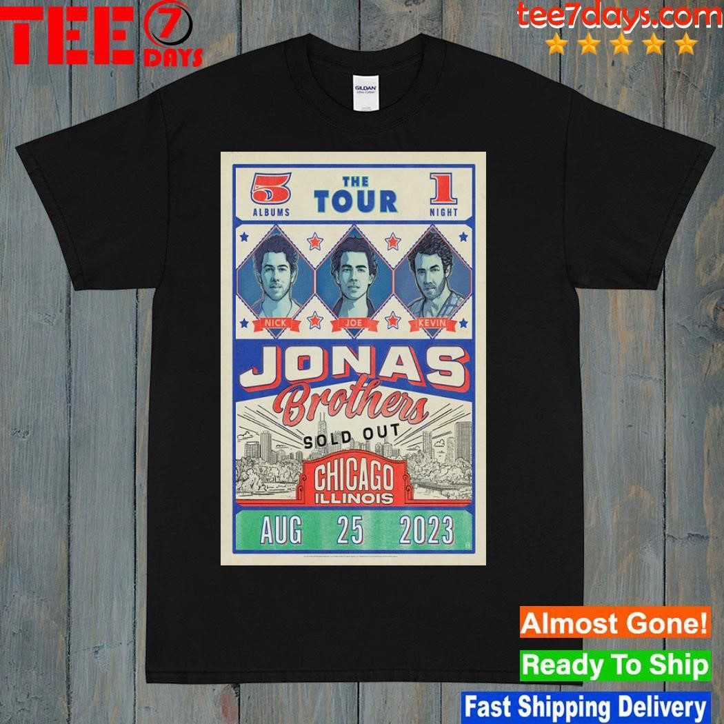 Jonas Brothers August 25, 2023 Wrigley Field, Chicago, IL Poster shirt