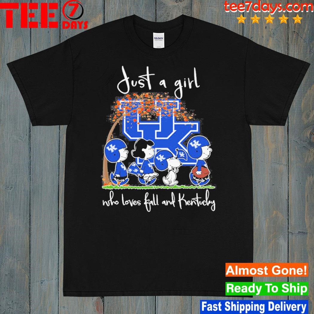 Just a girl who love fall and uk Kentucky Snoopy shirt
