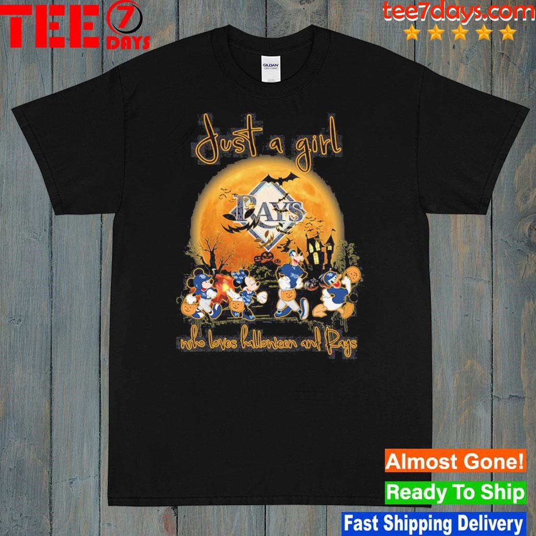 Just a girl who loves halloween and rays mickey disney shirt